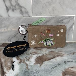Vera Bradley Star Wars Yoda Mandolorian The Child Grogu Zip ID Case Wallet NEW